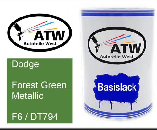 Dodge, Forest Green Metallic, F6 / DT794: 500ml Lackdose, von ATW Autoteile West.